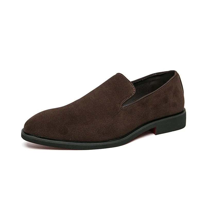 Red Bottom Suede Loafers – Italian Elegance with a Bold Touch