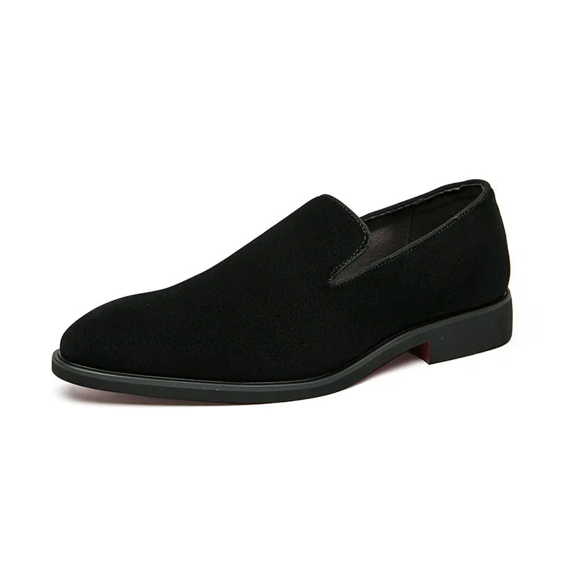 Red Bottom Suede Loafers – Italian Elegance with a Bold Touch