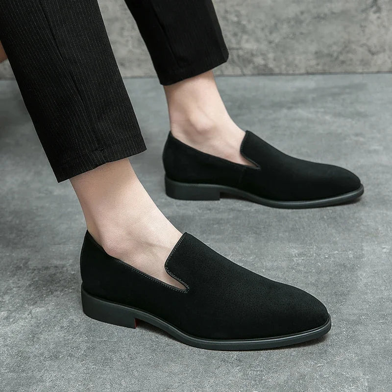 Red Bottom Suede Loafers – Italian Elegance with a Bold Touch