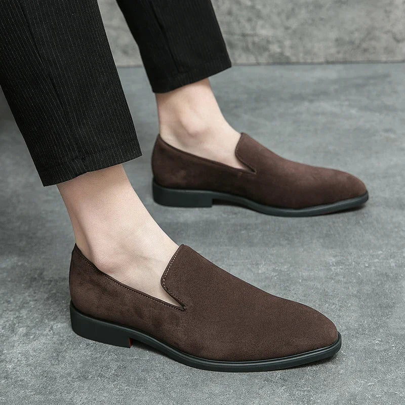 Red Bottom Suede Loafers – Italian Elegance with a Bold Touch